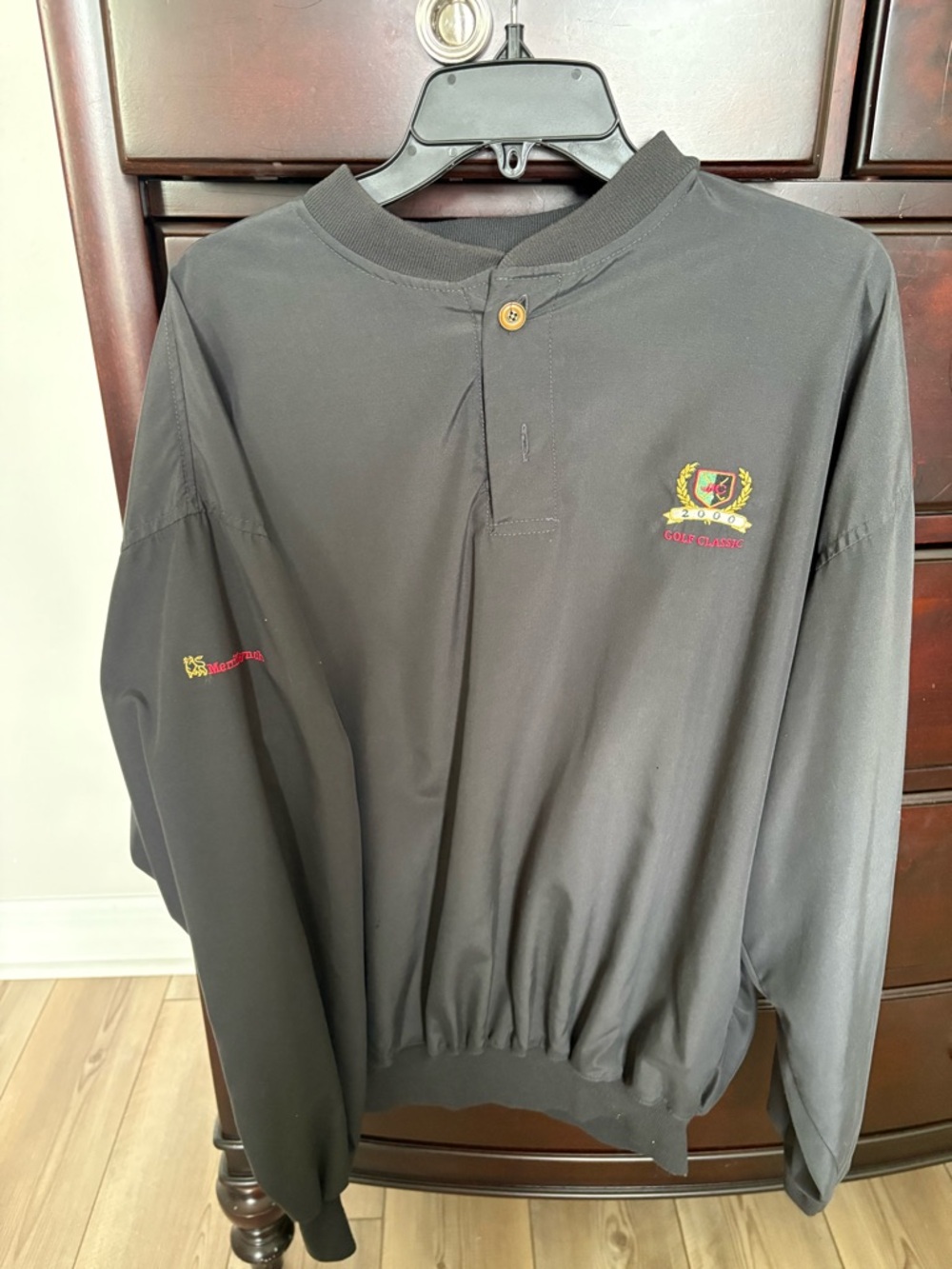 Golf Classic Embroidered Black Rain Pullover XL Merrill Lynch Jacksonville